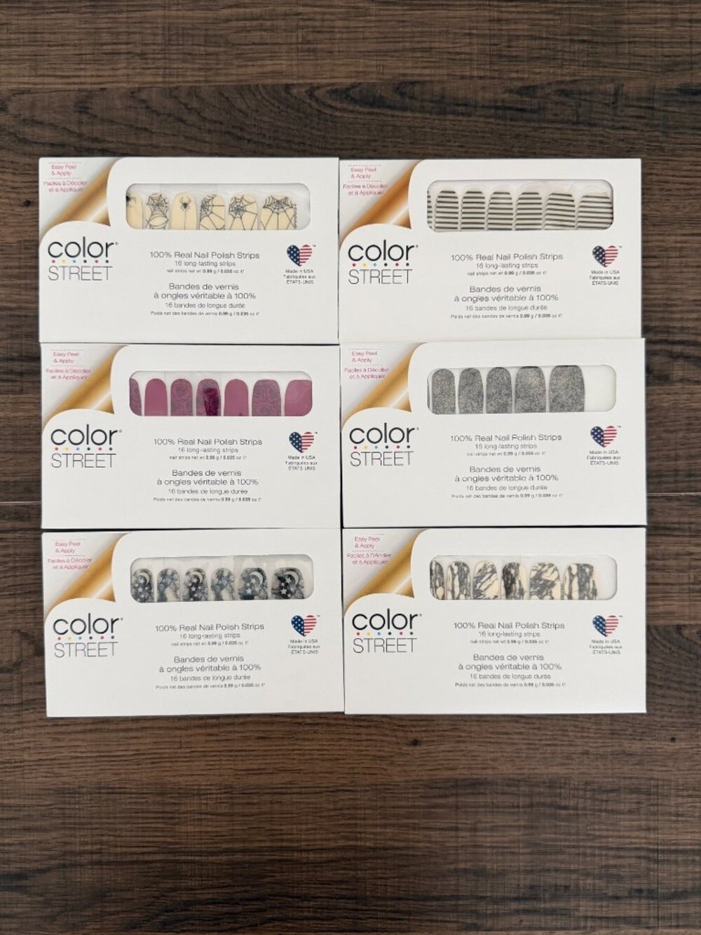 NIB Color Street Real Nail Polish Strips Lot of 6 Goth‎ Witchy Whimsigoth